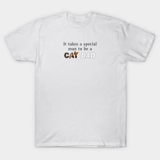 It takes a special man to be a cat dad - Bengal cat oil painting word art T-Shirt